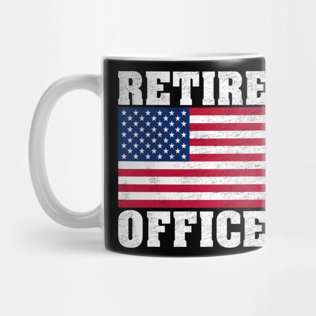 Retired Police Officer Proud Patriotic Officer American Flag by 5StarDesigns